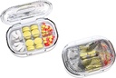 Kleine Pille Box, Feuchtigkeit Proof Pille Fall, Reise Pille Organizer für Pocket Purse, Täglich tragbare Medizin Vitamin, Fischöl, Nahrungsergänzung (Weiß)