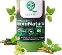 ImmuNatural für Erwachsene 60 Kapseln | Natürlich, Vegan Ayurvedische Immunität Boosters | Ashwagandha Tulsi Amla Haldi Mulethi Giloy | Geeignet für 13 Jahre + 500mg