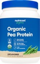 Nutricost Organic Pea Protein Powder (1 LB) Unflavored - Certified USDA Organic, Protein aus Pflanzen, Vegetarisch Freundlich, Glutenfrei, Non-GMO