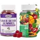 Bundle of Liver Cleanse Detox & Repair Gummis + Früchte, Grüne und Veggie Gummis (30-Day Supply)