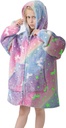 MeMoreCool Tragbare Decke Kids Blanket Hoodie, Kapuzendecke Kids Comfy Blanket Sweatshirt, Kleinkind Blanket mit Kapuze