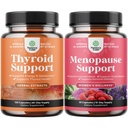 Bundle Herbal Adrenal und Schilddrüse Support Complex - Mood Enhancer Energy Supplement für Schilddrüse Gesundheit und komplette Kräuter Menopause Supplement für Frauen für Nacht Schlüpfer Stimmung und mehr