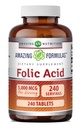 Erstaunliche Formeln Folic Acid Supplement | 5000 Mcg | Tablets | Non-GMO | Gluten Free | Made in USA (240 Count)