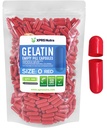 XPRS Nutra Größe 0 Leere Kapseln - 500 Graf Leere Gelatine Kapseln - Pillen DIY Kapsel Füllung - Pure Bovine Füllbare Pille Gel Kapseln für Do-It-Yourself Ergänzungen (Red)