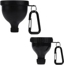 2 Pcs Protein Powder Container, Portable Protein Powder Travel Container, Protein Powder Funnel, Water Bottle Funnels für Pulvermischungen, Pre Workout/Gym Supplement Funnel Keychain (50ml + 100ml)