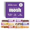 MOSH Variety Pack Keto Protein Bars, High Fiber, Low Carb, Glutenfrei, High Protein, Brain Gesunde Snack mit Ashwagandha, Lion's Mane, 6 Count