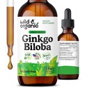 Wild & Organic Ginkgo Biloba Tincture - Brain & Focus Support with Ginkgo Leaf Supplement - Vegan, Sugar & Alcohol-Free Herbal Extract Tincture - 2 fl oz