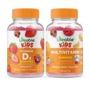 Lebensfähiges Vitamin D Kinder + Multivitamin Kinder, Gummie Bundle - Große Verkostung, Vitamin-Ergänzung, Glutenfrei, GVOfrei, Kaugummi