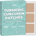 Turmeric Curcumin Patches (Pack mit 60) - 100% Natural Patch für Damen und Herren - mit Biotin - Body Support - Erweiterte Formel
