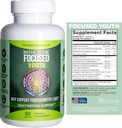 InTheZone Focused Youth - Premium Bioceutical, Nutraceutical, & Nootropic Formel für kognitive Entwicklung, Fokus, Gedächtnis und psychische Klarheit Unterstützung für Jugendliche - 60 Kapseln