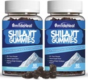 Shilajit Gummies 1000 MG, Organic Shilajit Supplement, 85+ Trace Minerals, mit Ashwagandha, Pilz - Energie, Gehirn, Immunität Unterstützung, für Männer & Frauen - 120 Zähler