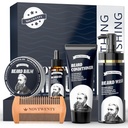 Bart Growth Kit - Mobiuty Men's Beard Care Kit mit natürlichen Inhaltsstoffen, Enthält Bart Wash, Bartöl, Bart Conditioner, Bart Balm und Bart Comb, Geschenkset für Freund Husband Väter