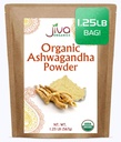 Jiva Organics Ashwagandha Root Powder 1.25 Pfund (20oz) - Glutenfrei, Indischer Ginseng, Roh, Rein, Non-GMO, Lab Tested Ayurvedic Indian Powder