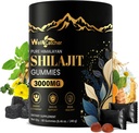 Shilajit Gummi für Männer Frauen: Pure Himalayan Organic Shilajit mit Ashwagandha 85+ Trace Minerals & Fulvic Acid Individuell Wrapped for Energy Brain Immunity Support No Sugar 40 Servings