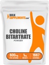BulkSupplements.com Choline Bitartrate Powder - Choline Supplements - Unflavored & Glutenfrei, 600mg pro Servierung, 1kg (2.2 lbs) (Pack von 1)