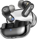 TOZO Crystal Pods Hybrid Active Noise Cancelling Wireless Earbuds, 10mm Treiber Deep Bass Stereo Sound, 4 Mics Smart ENC AI Calls, 32 EQ via App, Bluetooth 5.4 Kopfhörer, Crystal Case Design