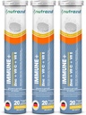 nutrazul Immune+ Effervescent Tabletten | Vitamin C und Zink mit Vitamin E | 60 Tabletten | Immununterstützung für Erwachsene & Kinder | Ideal für Flu Season Protection | Passion Fruit Flavor