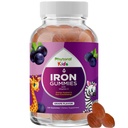 Eisen-Gummi mit Vitamin C für Kinder - Blut-Erbauer Eisen-Ergänzungen für Kinder mit viel geringerer Immunität & Energie-Unterstützung - Vitamin B6, B12, A, Niacin & Folate Gummies - Vegan & GMO -120 Count