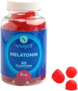 Snugell Melatonin Gummies 5 mg – 60-Count Nahrungsergänzung – Berry Blend Flavor for Natural Restful Sleep Support – Vegan, Non-Habit Forming, Non-GMO, Pectin-Based, Gluten-Free – Made in USA (1)