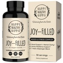Joy-Filled Mood Unterstützung Ergänzung - 7 Kräuter Complex w/St. Johns Wort | Relief – Hilft Beruhigen Sie den Geist & Körper | 100% pflanzenbasierte Happy Pills, Ashwagandha, Rhodiola Rosea | Adaptogene, 60 Ct