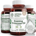 Natürliche Nutra Abend Primrose Öl Ergänzung von Fettsäure, hilft Überwindung Körper Schmerzen, Nerve Gesundheit, Förderung Herz Gesundheit & Haut Clarity, Hilft reduzieren Verdauungsstörung, 500 mg, 180 Softgel