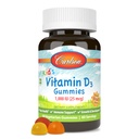 Carlson - Kid's Vitamin D3 Gummie, 1000 IU (25 mcg), Knochengesundheit & Immununterstützung, Wachstum & Entwicklung, Vitamin D Gummie, D3 Gummy Vitamine, Natural Fruit Flavors, 60 Vegetarische Gummi