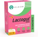 Lactogut Kidz Probiotika Pulver für Kinder leicht zu beschaffen Probiotika für Kinder Gut Gesundheit, Gesamt Wellness und Immunität Vegan Klinisch bewährt - 1Gx10 Beutel (Orange Flavour)