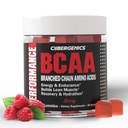 BCAA Gummis, Energy Chews mit Elektrolyten verzweigte Kette Aminosäuren, bauen Lean Muskel und Boost Endurance, 60 Gummis, Berry Flavored