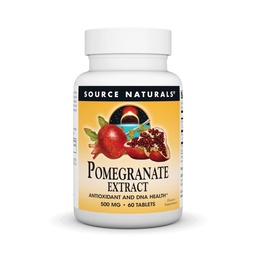 Quelle Naturals Granatapfel Extrakt 500mg komplette ganze Frucht Ellagsäure Antioxidans & Hinzugefügt Faser - 60 Tabletten