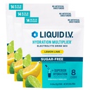 Liquid I.V.® Hydration Multiplier® Sugar-Free - Lemon Lime - Hydration Pulver-Packets | Elektrolyt-Pulver-Getränk-Mix | Günstig Single-Serving Sticks | Non-GMO | 14 Servierungen (Pack von 3)