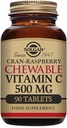 Solgar Vitamin C 500 mg Kautabletten, Cran Raspberry Flavor - 90 Count - Antioxidant & Immununterstützung - Unterstützt gesunde Haut & Gelenke - Non-GMO, Vegan, Glutenfrei, Kosher - 90 Servierungen