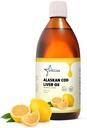 Stellar Alaskan Cod Liver Oil - Organic Lemon, 16.67 oz | Wild-Caught in USA | Reich an Omega-3 DHA/EPA & Vitamin D | Non-GMO Certified | Unterstützt Herz, Gehirn & Immune Gesundheit