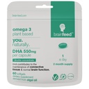 DHA Ergänzungen (60) | Double Concentrate Omega 3 DHA 500mg PER Kapsel - 1 Tag | Gehirn & Augengesundheit Unterstützung | Vegan DHA - Omega 3 Algen Öl | DHA 1000mg x 2 Kapseln | 2 Monate Versorgung | Nachhaltige