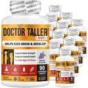 NuBest Doctor Taller Kids - Unterstützung Knochenstärke mit Multivitamins, Multiminerals, Calcium - Premium Formel für Alter 2 bis 9 - Trauben Geschmack - 12 Pack | 18 Monate Versorgung