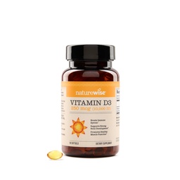 NatureWise Vitamin D3 10.000IU (250 mcg) 90-Tage-Versorgung - Hohe Potenz für gesunde Immununterstützung & Muskelfunktion, Non-GMO, Gluten-Free in Organic Extra Olive Virgin Oil, (Mini Softgel), 90 Count