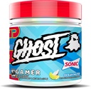 GHOST Gamer: Energy and Focus Support Formula - 40 Servierungen, Sonic Ocean Water - Nootropics & Natural Caffeine für Aufmerksamkeit, Genauigkeit & Reaktionszeit - Vegan, Glutenfrei