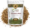 Organic Way St. John's Wort Cut & Sifted (Hypericum perforatum) - Kräutertee | European Wild-Harvest | Organic, Kosher & USDA Zertifiziert | Vegan, Non GMO & Gluten Free | Origin - Albanien (8 Oz)