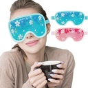ZNÖCUETÖD Eismaske Gel Kühlen 2 Packungen Wiederverwendbare kalte Compress Eye Ice Pack für dunkle Kreise und Puffiness, Migraine, Stress Relief