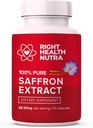 Richtige Gesundheit Nutra Saffron Ergänzungen - 100% reine Saffron Extrakt - Made in the USA - Unterstützt Stimmung | Fokus | Verdauung | Augengesundheit für Männer und Frauen - 60 Kapseln