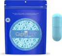 Capsuline Colored Größe 00 Leere Vegan Kapseln - 1000 Count - Leere Veggie Pill Kapseln - DIY Gemüse Kapsel Füllung - Leere Kappen - Kosher und Halal Zertifiziert - Nicht-GMO zertifiziert (Aqua Blue)