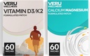 Santé des os Patches Duo complètes de style de vie Vita D3/K2, Calcium Magnésium - Autocollant de sortie de temps, 8-10 heures (60 jours d'approvisionnement)