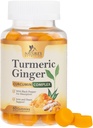 Kurkuma Ergänzung Gummi - 95% Curcuminoide mit Kurkuma & Ginger, Schwarzer Pfeffer für beste Absorption, Nature's Vegan Joint Support, Non-GMO, Gluten Free, Tasty Peach Flavor - 60 Gummis