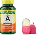 Spring Valley Vitamin A Softgels, 2400 mcg, 250 Zähler und Geschenke Eiswalze für Gesicht