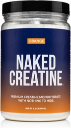NAKED Pure Micronized Orange Creatine Monohydrate - 36 Servierungen - 500 Gramm, 1.1Lb Bulk, Vegan, Non-GMO, Glutenfrei, Sojafrei.