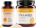NatureWise Vitamine D3 5000iu (125 mcg) 1 an d'approvisionnement pour une fonction musculaire saine Peptides de collagène améliorés (45 portions) - Hydrolysés de type I et III