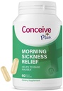 CONCEIVE PLUS Morning Sickness Relief - Pure Dried Ginger Powder - Relief von Übelkeit, Motion & Stomach Discomfort während der Schwangerschaft - Essential for Expecting Moms - Non-GMO - 60 Vegan Capsules