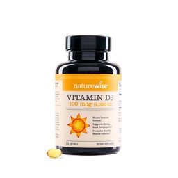 NatureWise Vitamin D3 4000iu (100 mcg) 200-Tage-Versorgung für Immununterstützung, Gesunde Muskelfunktion und Knochengesundheit - Non-GMO, Glutenfrei in Bio Extra Virgin Olivenöl, (Mini Softgel), 200 Count