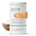 Pure Therapro Rx TriActive Collagen Plus, Kollagenpulver für Haare, Haut, Nägel, Knochen & Gelenke, hydrolysiertes Kollagenpulver mit gemalten Peptiden, Unflavored Multi Collagen Protein Powder, 30 Portionen