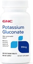 GNC Kalium Gluconate 99mg, 100 Tabletten, unterstützt normale Muskelfunktion