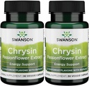 Swanson Chrysin Passionflower Extract - Kräuterergänzung Förderung Gesamte Gesundheit, Wellness & Fitness - Natürliche Formel Mai Unterstützung Lean Muskelpflege - (30 Veggie Kapseln)